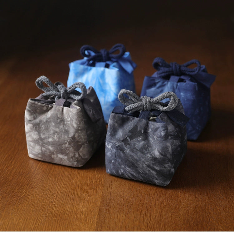 Sac de voyage de rangement pour théière en tissu teint Gohobi