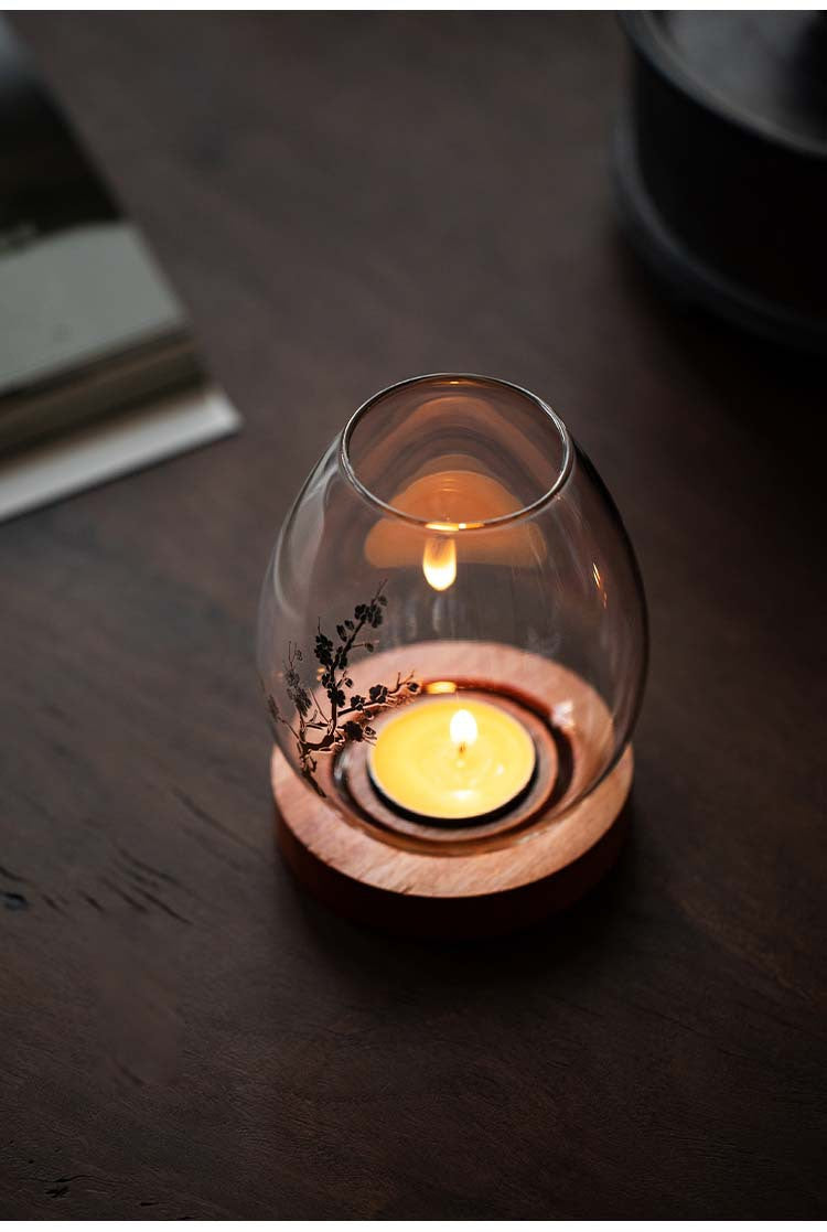 Bougeoir en verre Gohobi