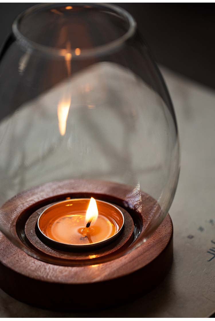 Bougeoir en verre Gohobi
