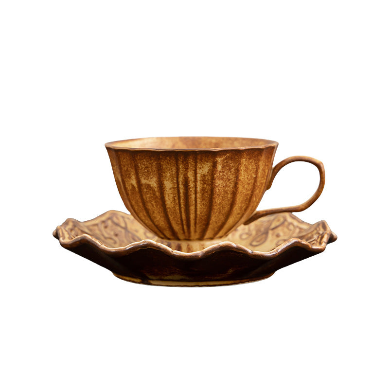 Gohobi Japanese Handmade Coffee Cup with Saucer 009
