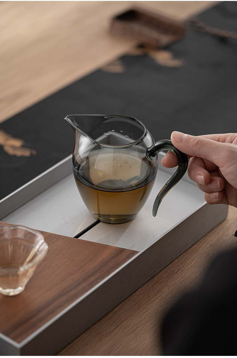 Gohobi Handmade Colourful Handle Glass Pitcher