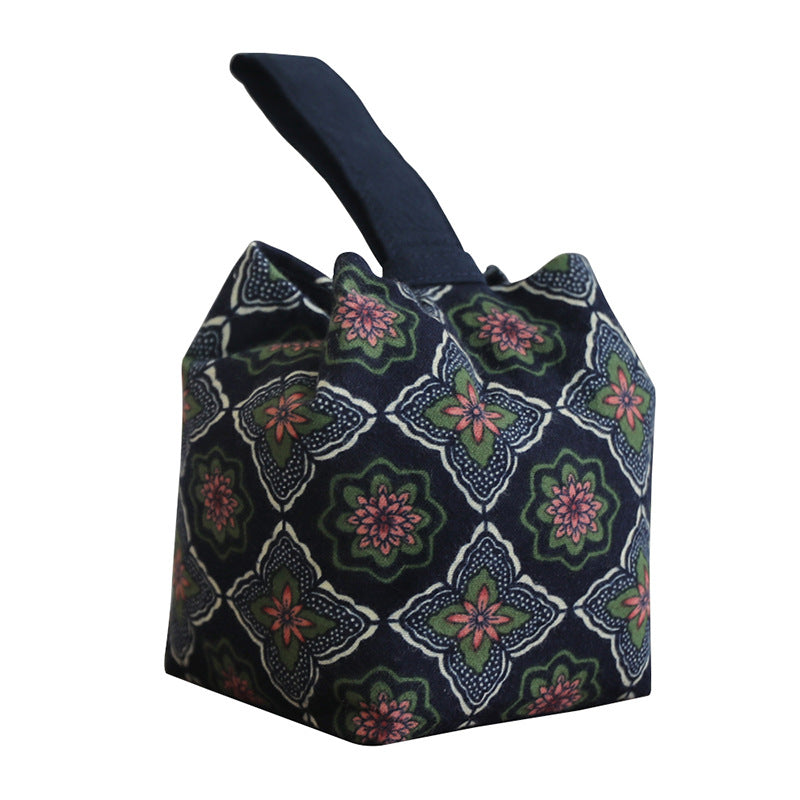 Gohobi Floral Old Pattern Teaware Storage Travel Bag Shifuku