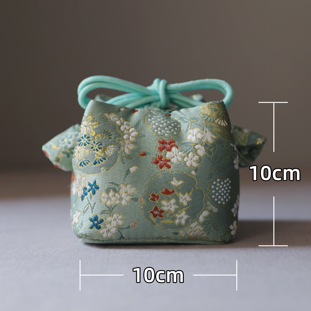 Gohobi Colourful Brocade Teaware Storage Travel Bag Shifuku