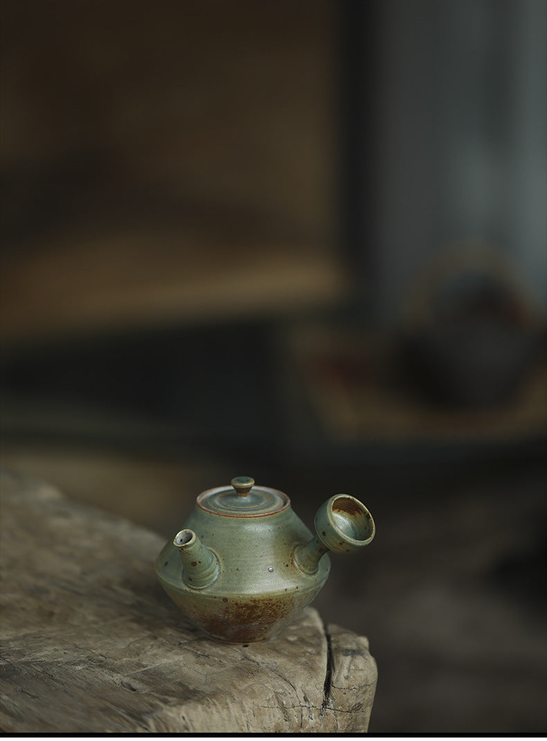 Théière chinoise rétro en céramique de petite taille Gohobi Jingdezhen (160 ml)