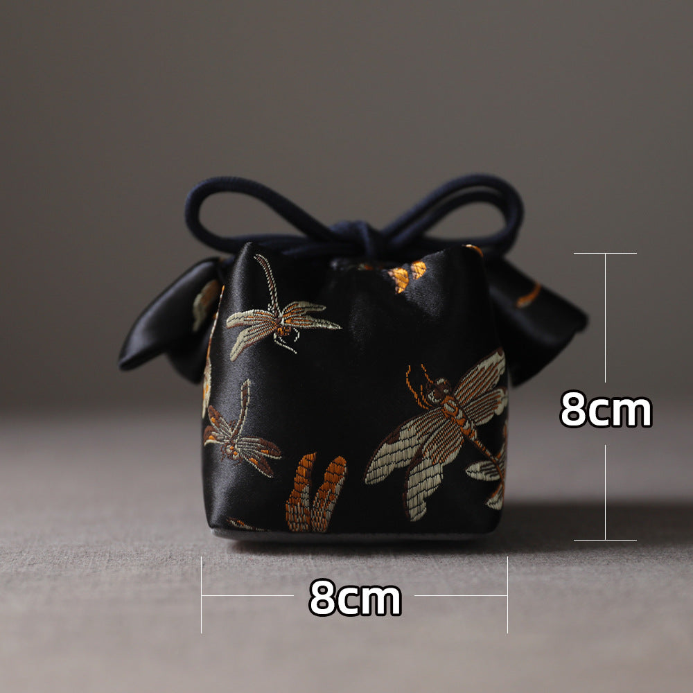 Gohobi Colourful Brocade Teaware Storage Travel Bag Shifuku