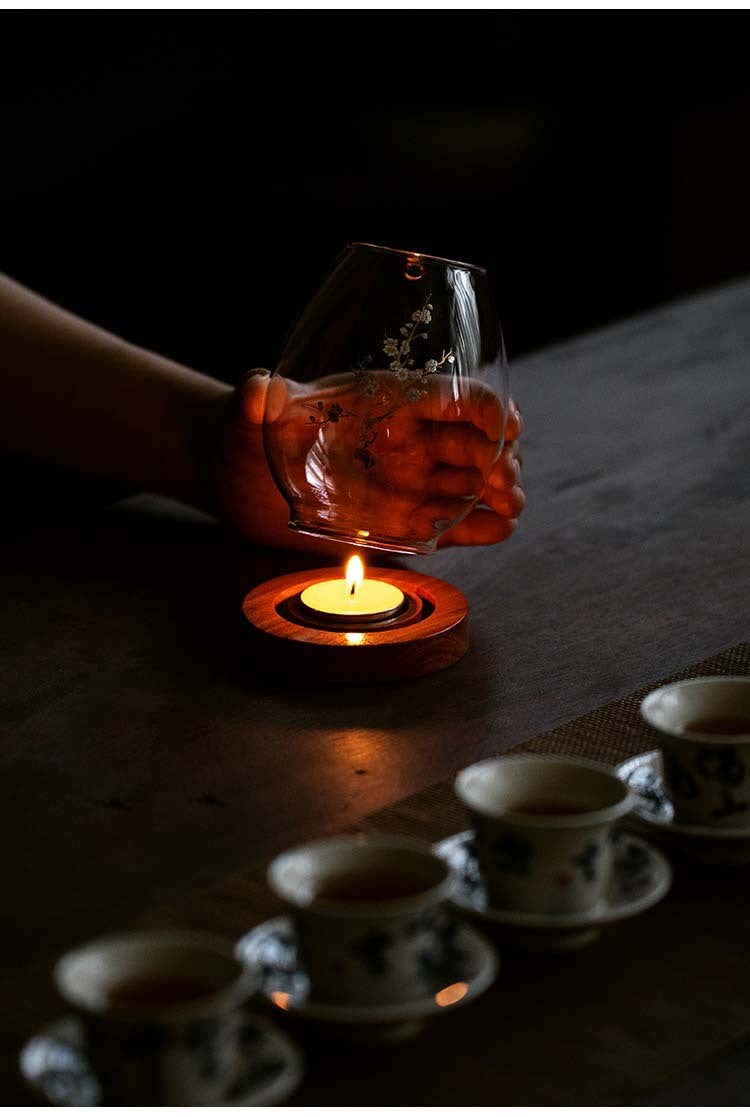 Bougeoir en verre Gohobi