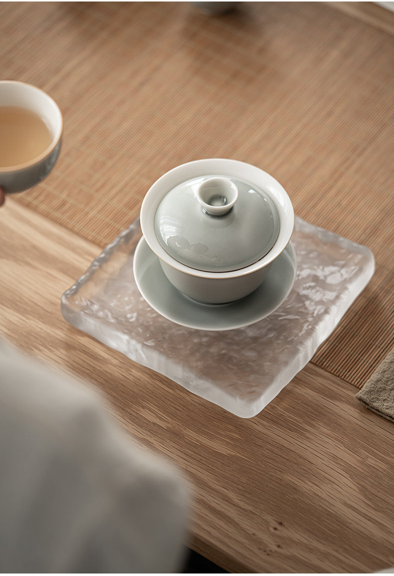 Bol à couvercle Sancai en glaçure de suie et de cendre glacée de style japonais, grande tasse à thé en céramique, bol à thé, service à thé Kung Fu, infuseur à thé, bol à thé