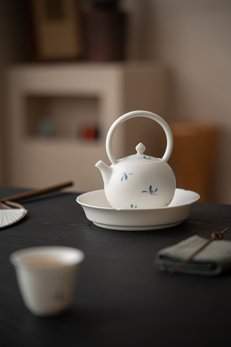 Gohobi Hand-Painted Orchid Teapot