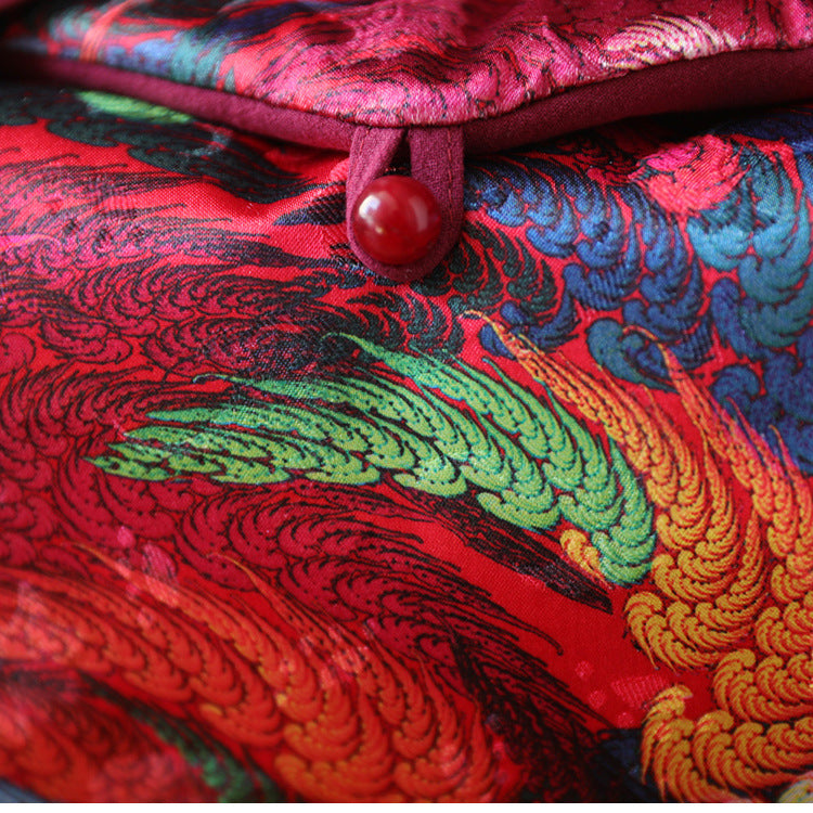 Gohobi Large Colourful Silk Teaware Storage Travel Bag Shifuku