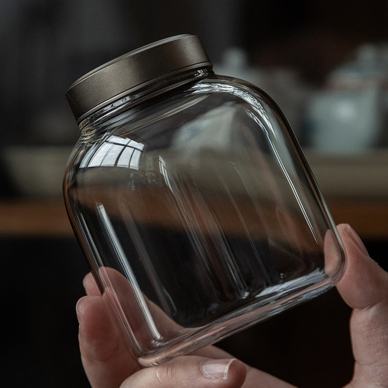 Bocal à thé en verre pour la maison Gohobi