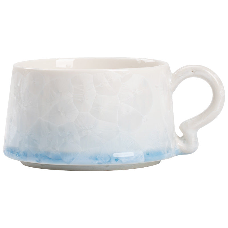 Tasse à café en cristal émaillé Gohobi avec soucoupe 013