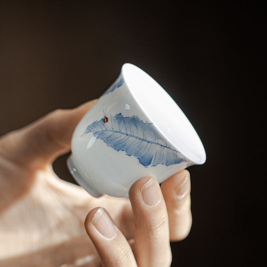 Gohobi Hand-Painted Banana Leaf Teacup