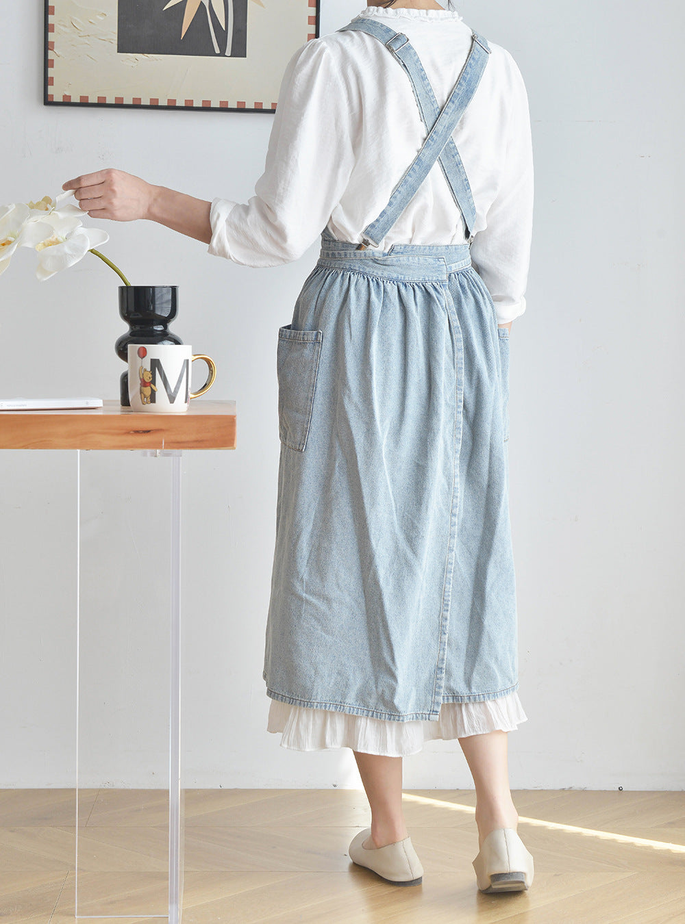 Gohobi Korean Denim Cotton Apron