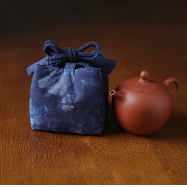 Sac de voyage de rangement pour théière en tissu teint Gohobi