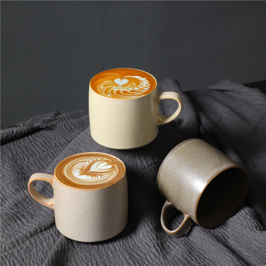 Gohobi Handmade Nordic Ceramic Coffee Mug – 440ml Colourful Retro Cup