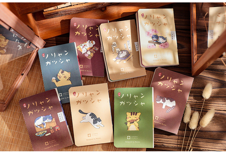 Carnet magnétique Gohobi Chat japonais, agenda mensuel, carnet d'étude, agenda de poche