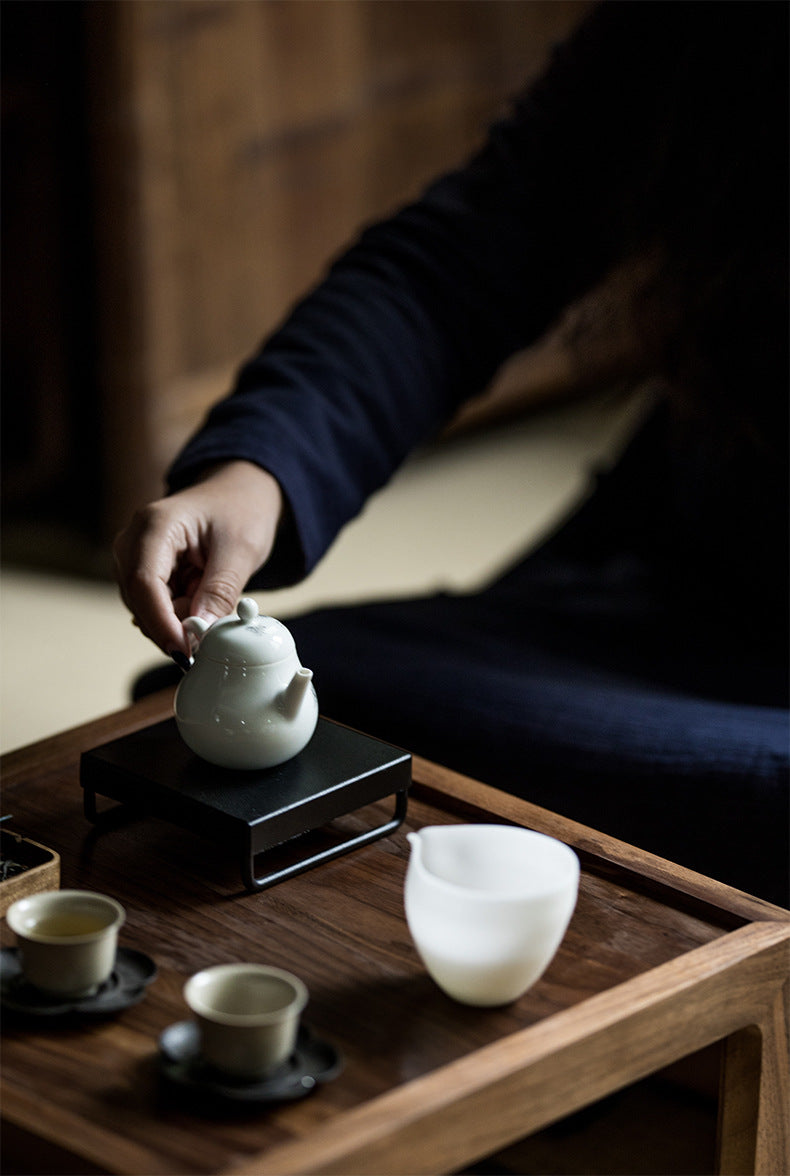 Gohobi Japanese-style Wabi-Sabi Black Square Iron Tray 006