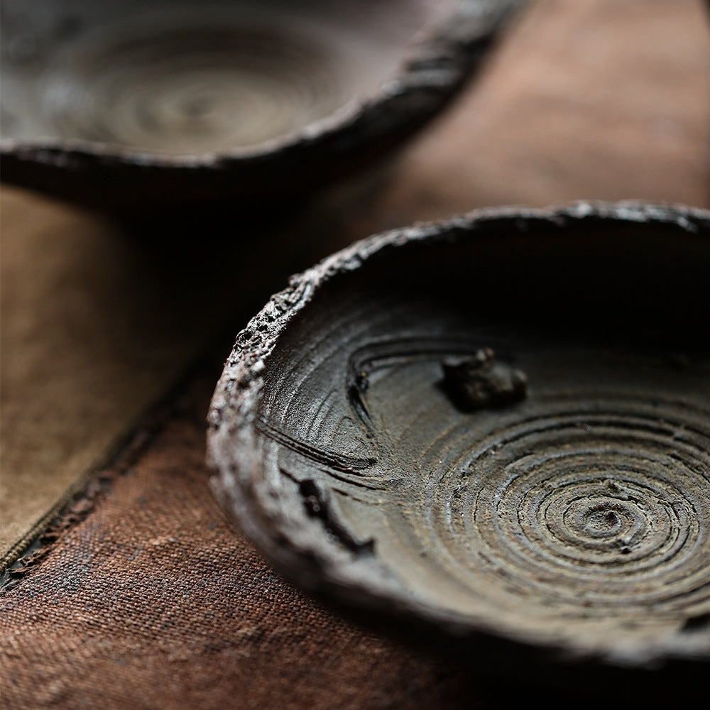 Plateau de service Wabi-Sabi fait main Gohobi Plateau à théière Assiette