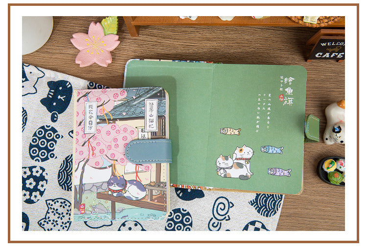 Carnet magnétique Gohobi Chat japonais, agenda mensuel, carnet d'étude, agenda de poche