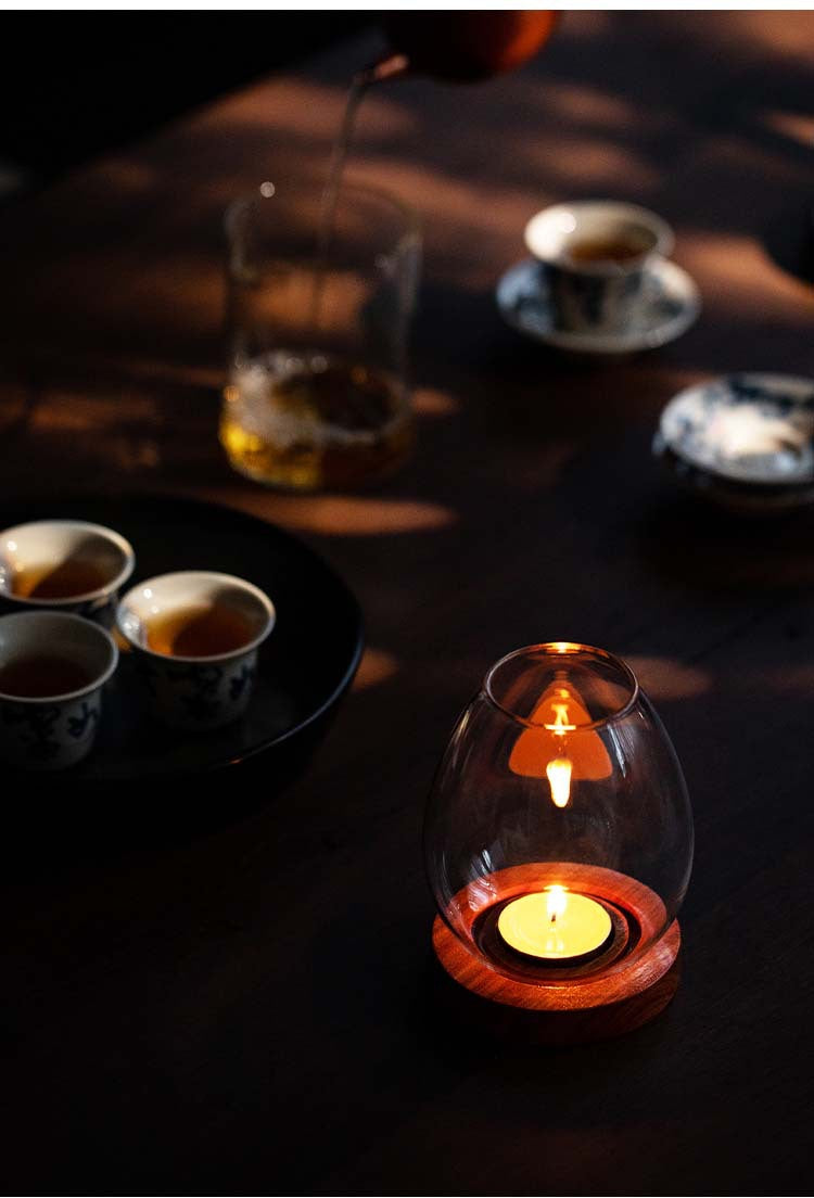 Bougeoir en verre Gohobi