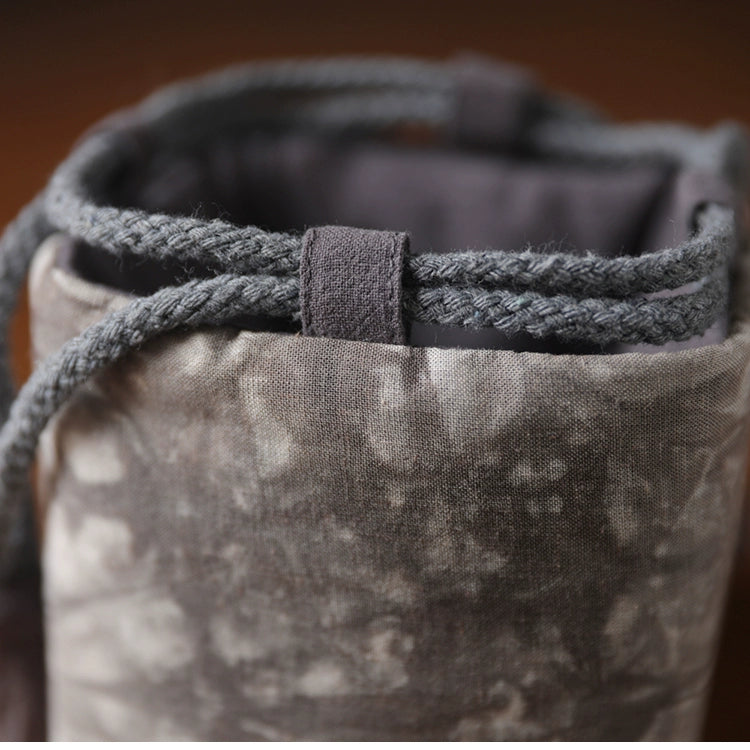 Sac de voyage de rangement pour théière en tissu teint Gohobi