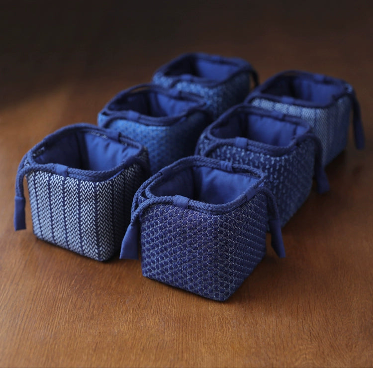 Gohobi Denim Small Teaware Storage Travel Bag Shifuku