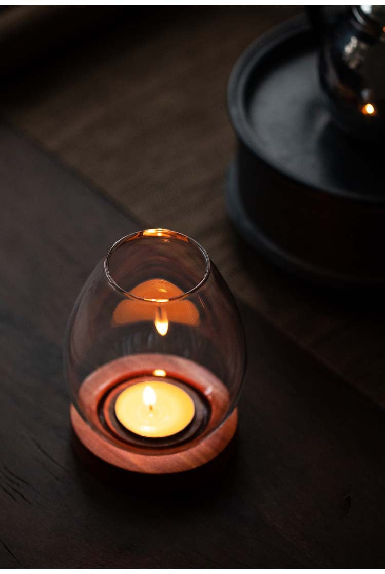 Bougeoir en verre Gohobi