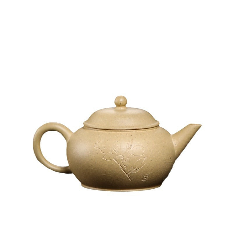 Gohobi Handmade Yixing Green Zisha Clay Xiaoping Teapot – 100ml Original Ore Benlu Caly with Inner Filter, Semi-Handmade Thin-Walled Gongfu Teapot