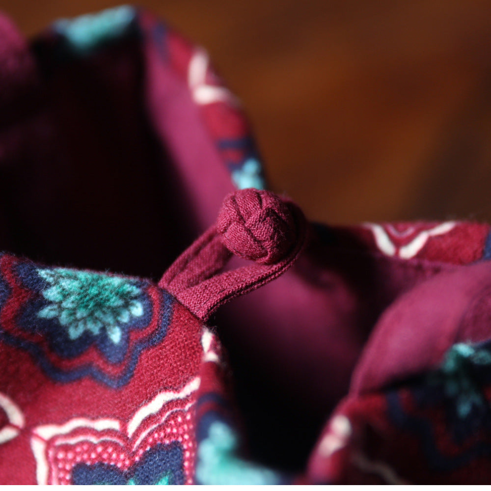 Sac de voyage de rangement pour théière à motif floral ancien de Gohobi