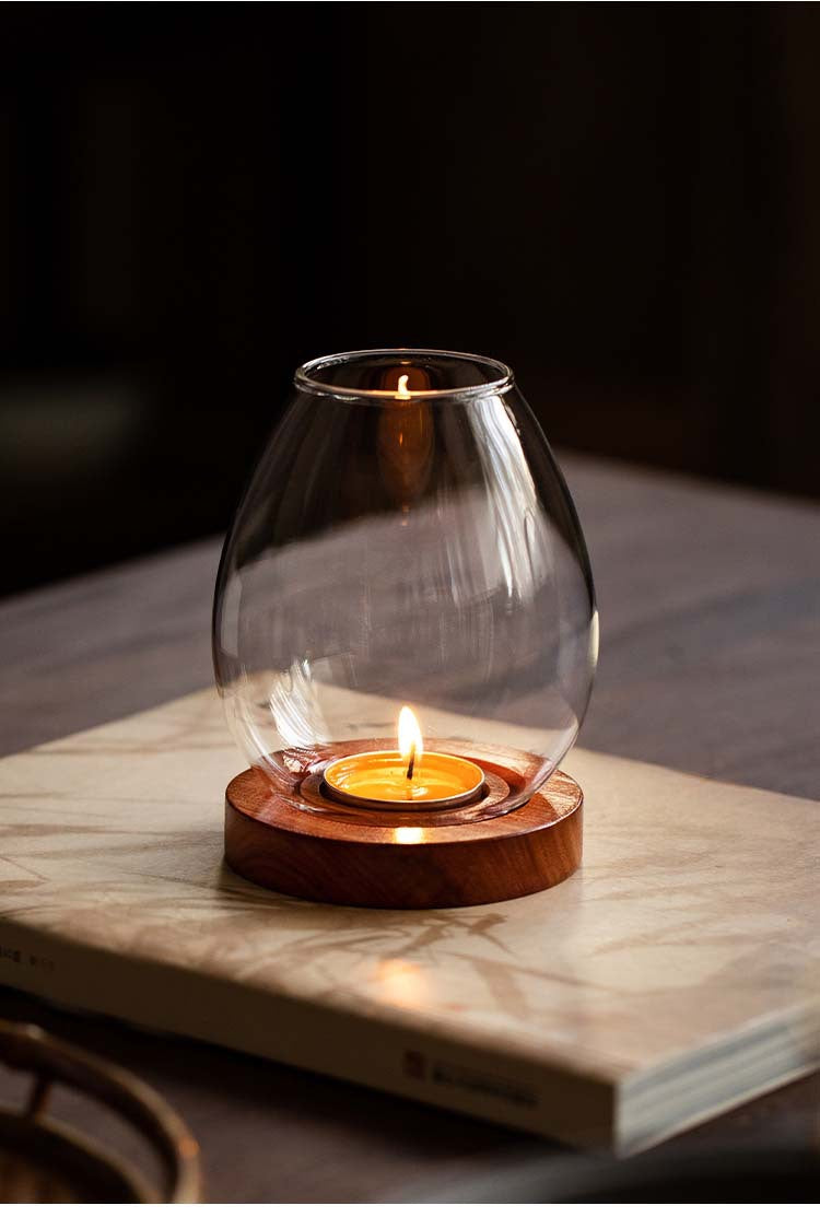 Bougeoir en verre Gohobi