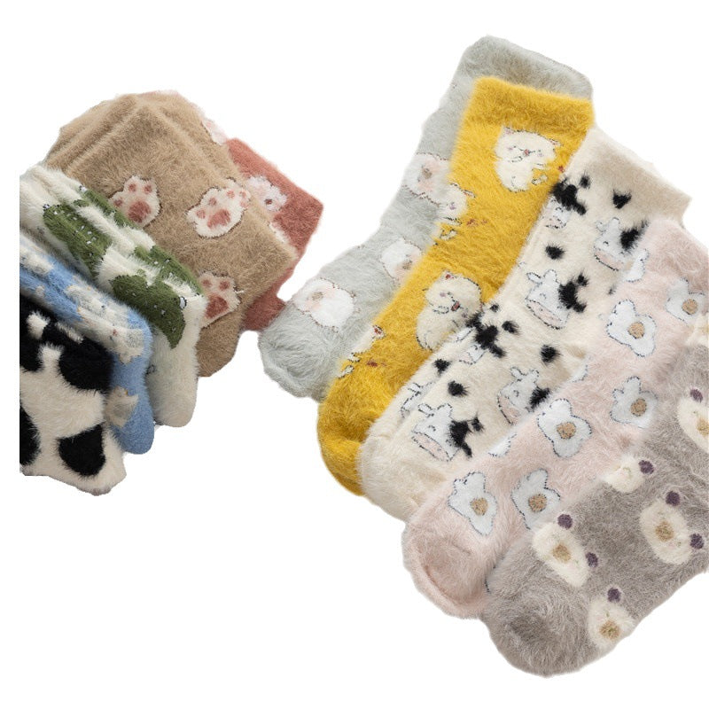 Chaussettes polaires Gohobi avec animaux mignons