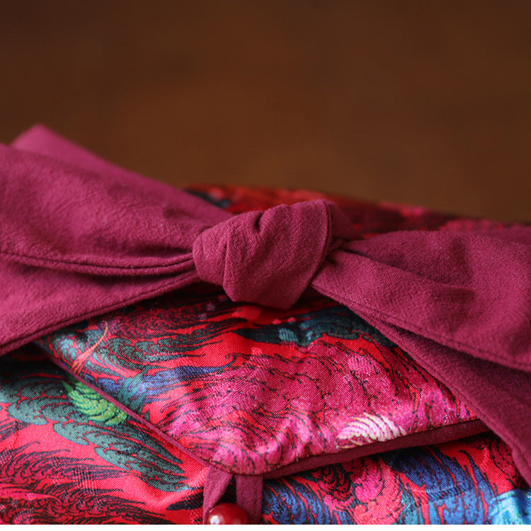 Gohobi Large Colourful Silk Teaware Storage Travel Bag Shifuku