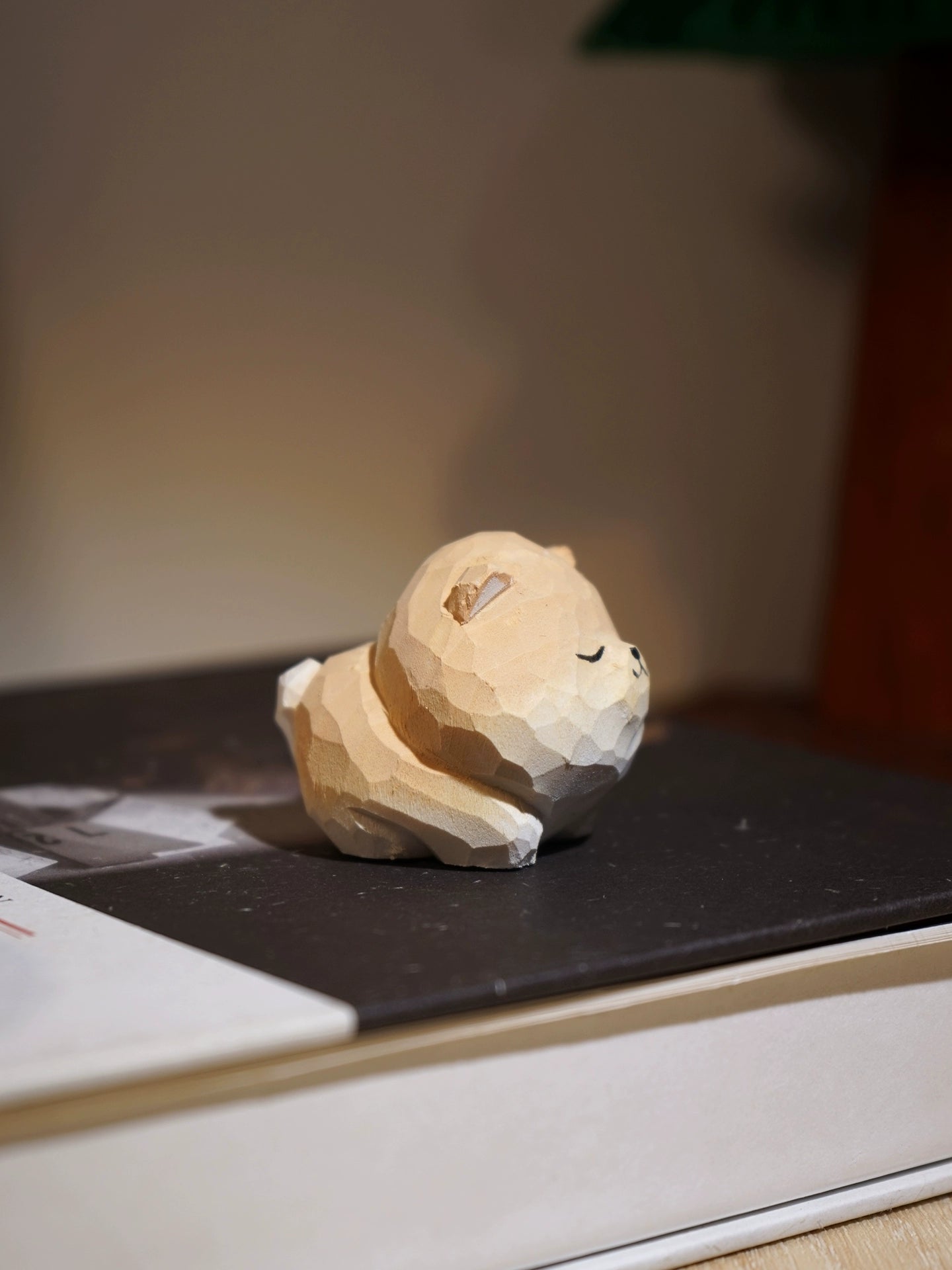 Gohobi Hand-Carved Meditating Shiba Inu Figurine