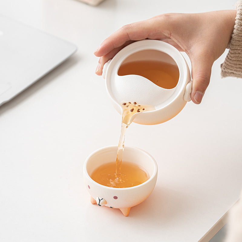 Ensemble théière et tasse à thé Gohobi Shiba Inu