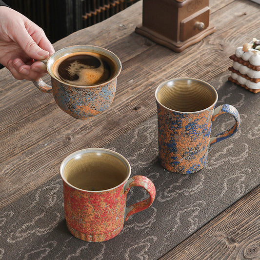 Tasse à café japonaise Gohobi émaillée à bulles faite à la main