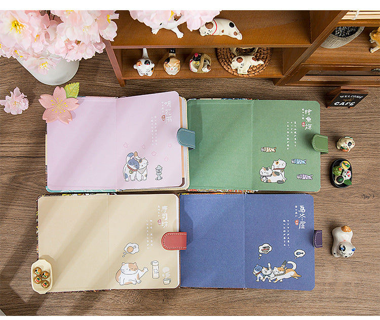 Carnet magnétique Gohobi Chat japonais, agenda mensuel, carnet d'étude, agenda de poche
