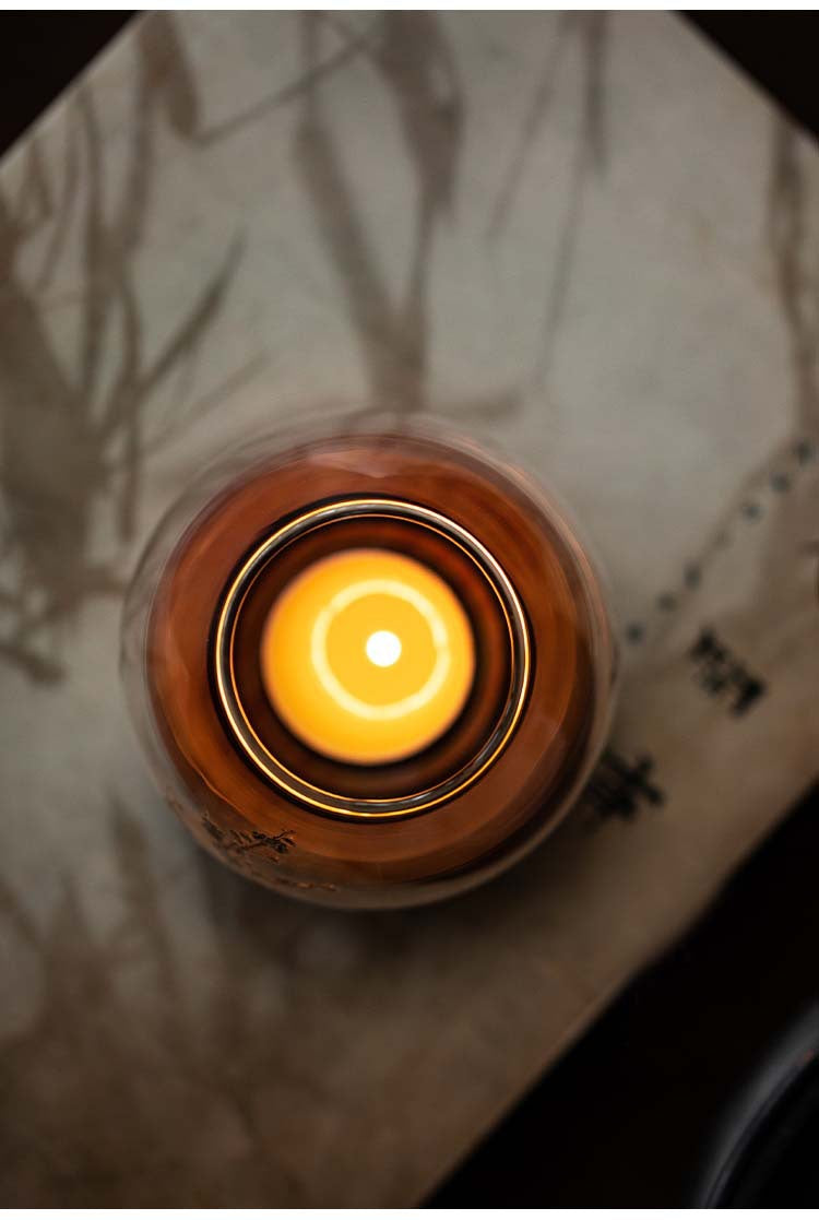 Bougeoir en verre Gohobi