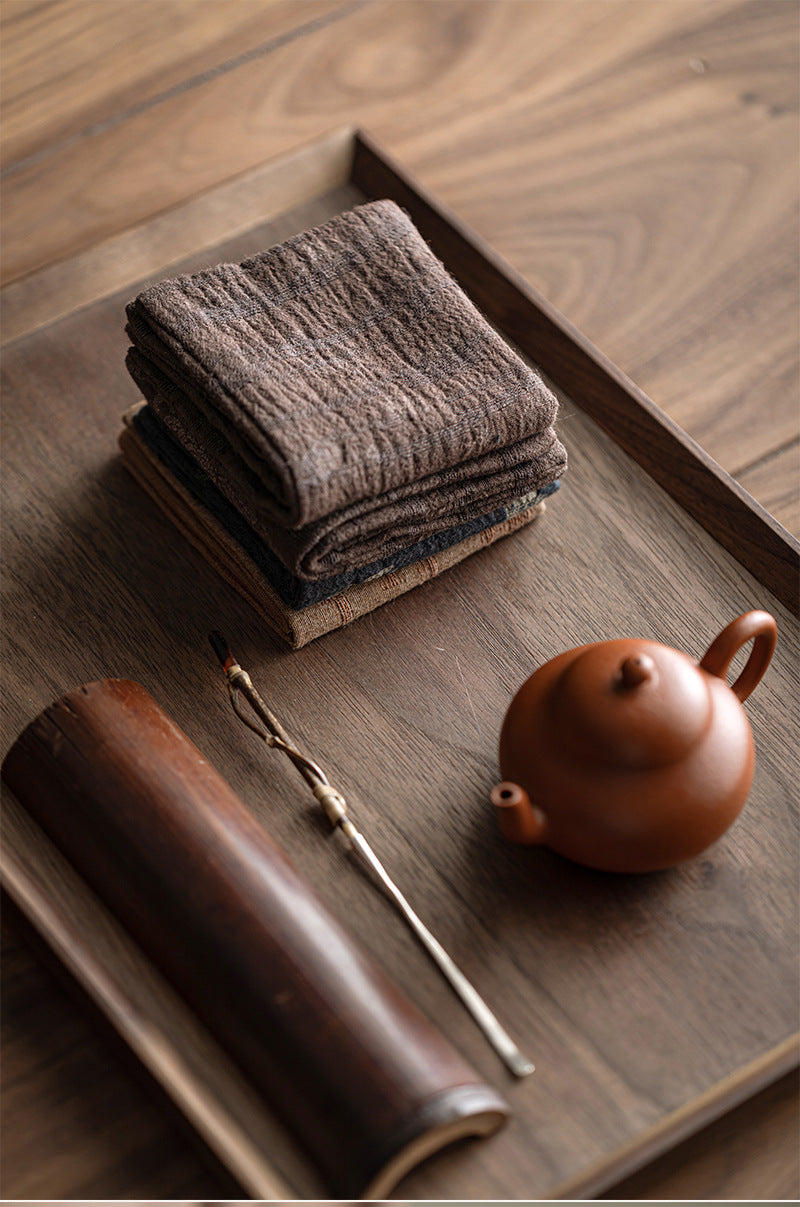 Torchon Gongfu en coton et lin teint à la main Gohobi