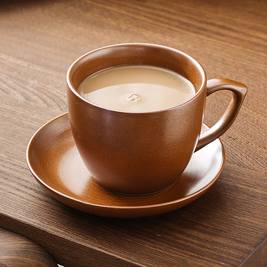 Gohobi Tasse à café japonaise faite à la main avec soucoupe 012