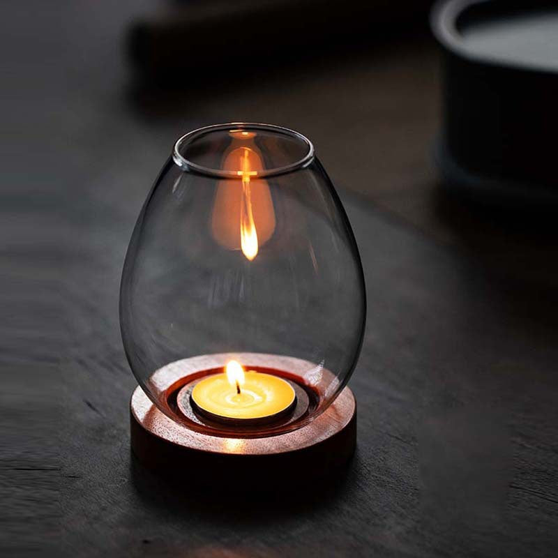 Bougeoir en verre Gohobi