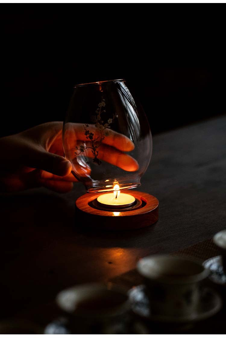 Bougeoir en verre Gohobi