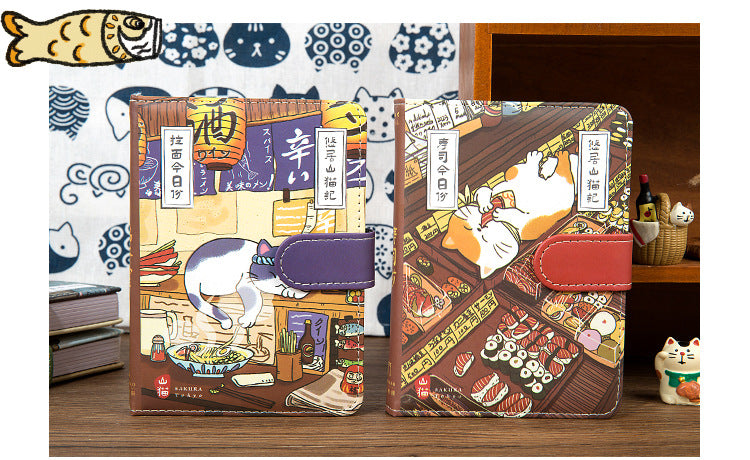 Carnet magnétique Gohobi Chat japonais, agenda mensuel, carnet d'étude, agenda de poche