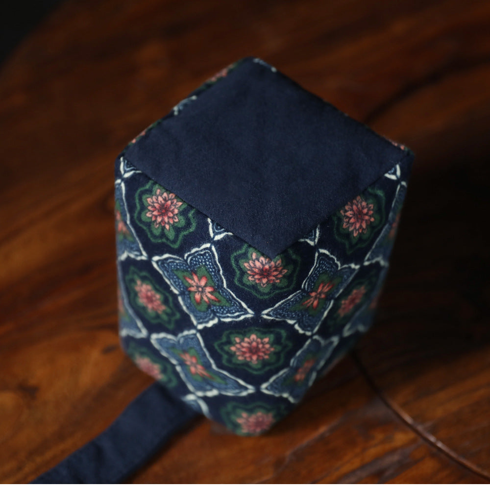 Sac de voyage de rangement pour théière à motif floral ancien de Gohobi