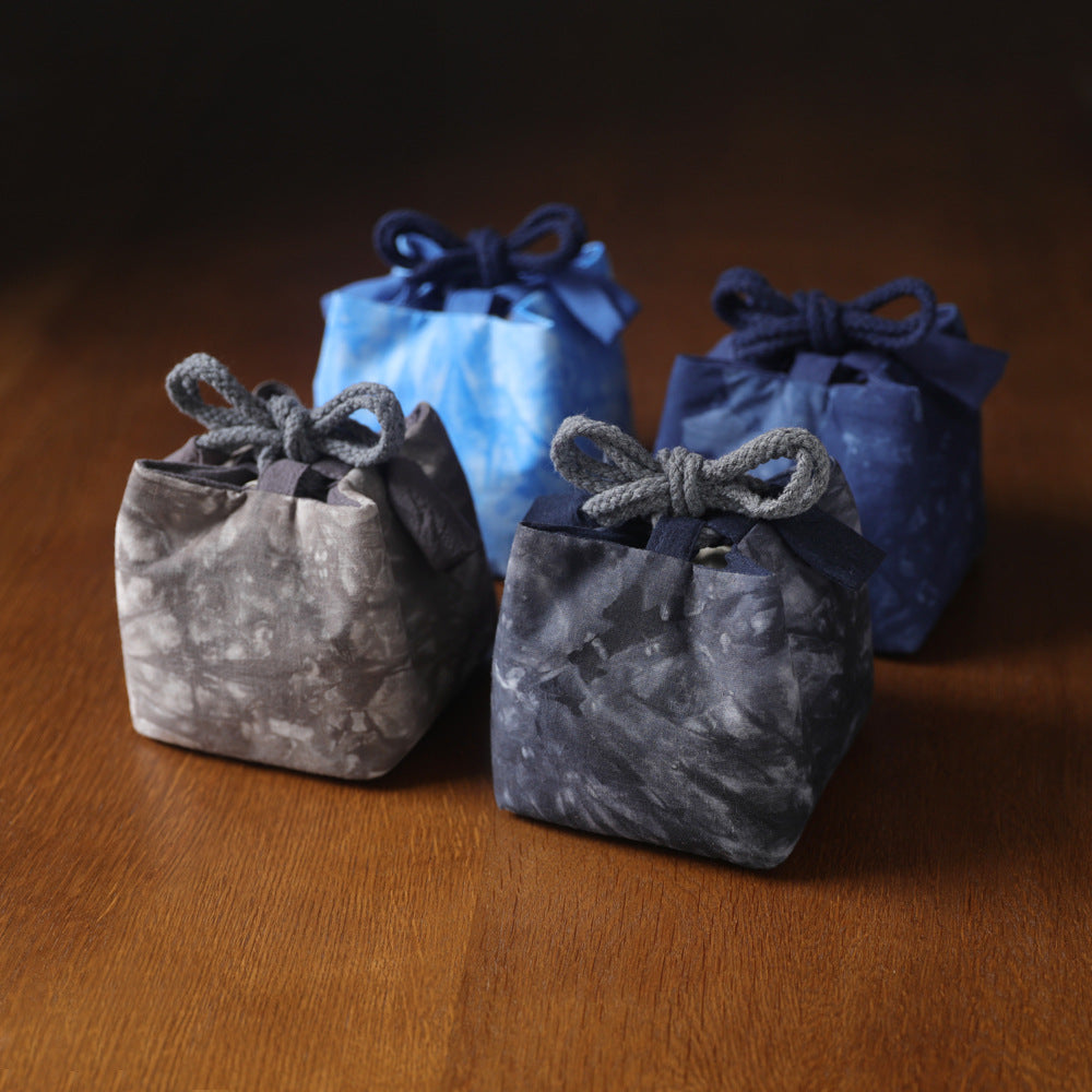 Sac de voyage de rangement pour théière en tissu teint Gohobi