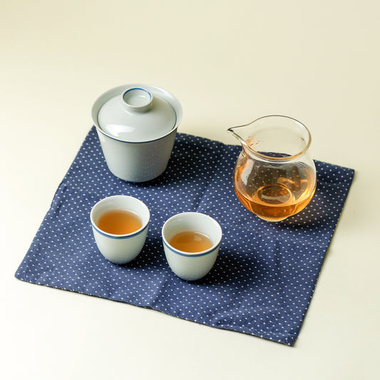 Gohobi Green Double-Line Gaiwan Travel Tea Set
