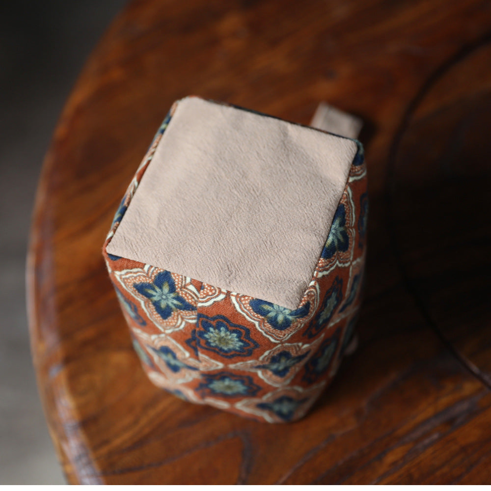 Sac de voyage de rangement pour théière à motif floral ancien de Gohobi