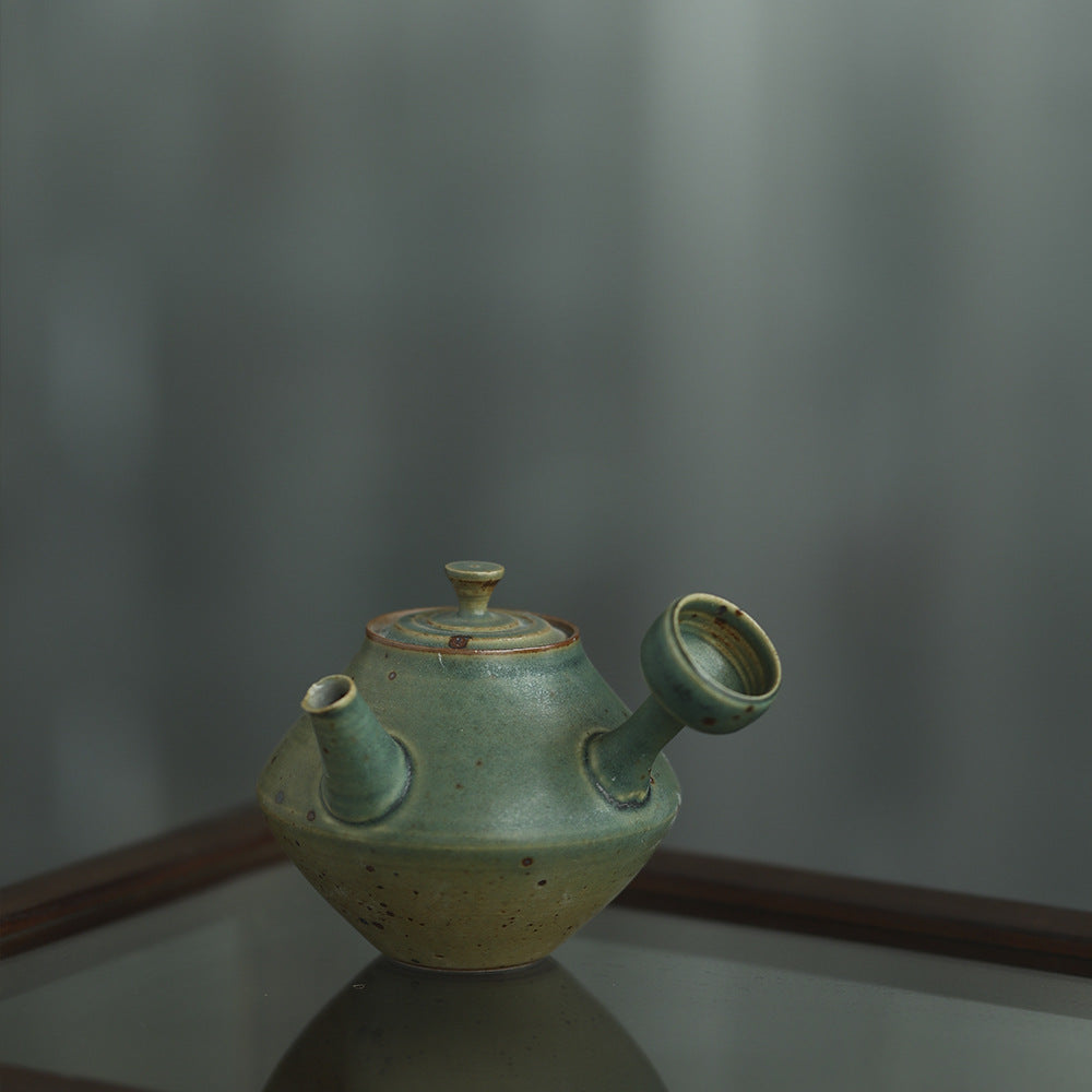 Théière chinoise rétro en céramique de petite taille Gohobi Jingdezhen (160 ml)