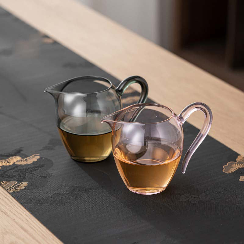 Gohobi Handmade Colourful Handle Glass Pitcher