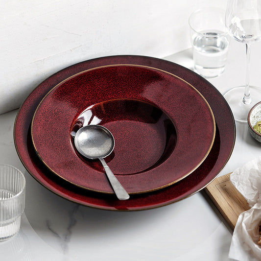 Gohobi Kiln-Glazed Straw Hat Plate