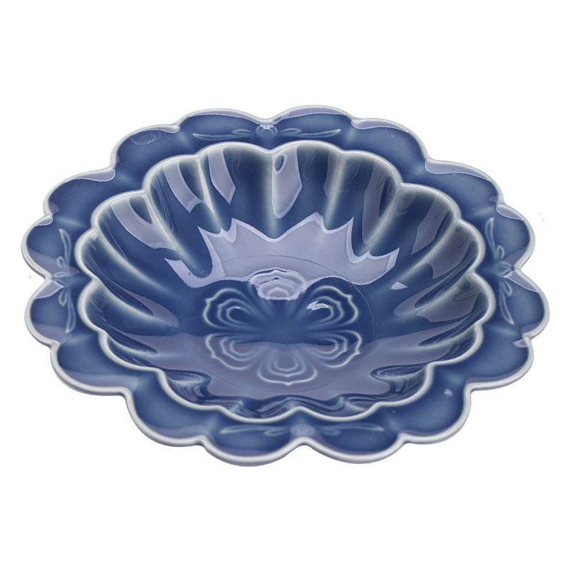 Gohobi Traditional Japanese Glazed Fruit Nuts Small Plate - Chrysanthemum 001